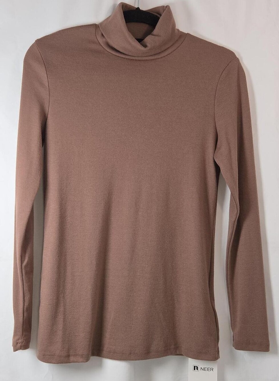 Neer Brown Turtleneck Long Sleeve Shirt Size S